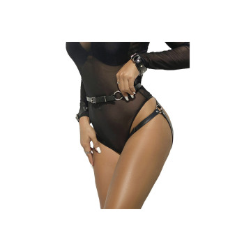 Subblime - 953690 Esposas Con Cinturón Bondage Negro Talla Única |
