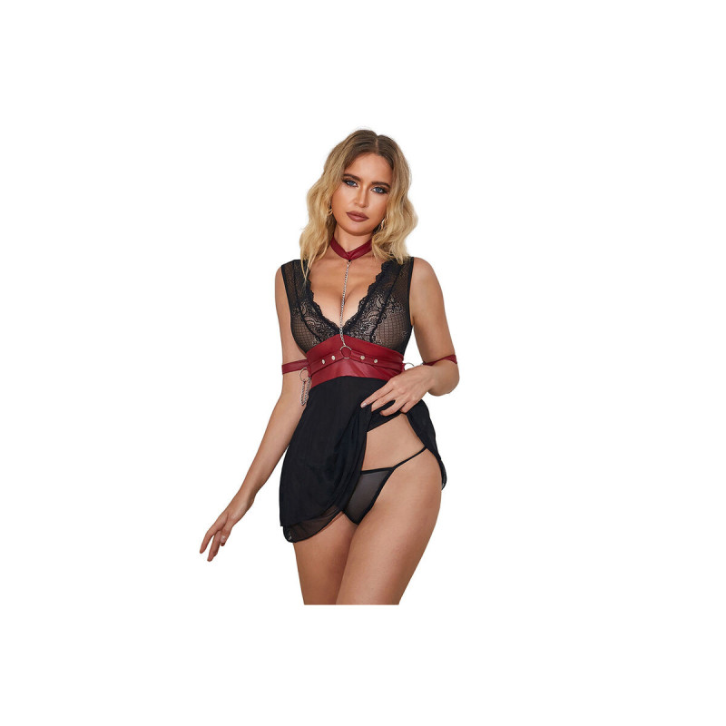 Subblime - 954437 Vestido Bondage De Encaje Negro L/Xl | Vybes.it
