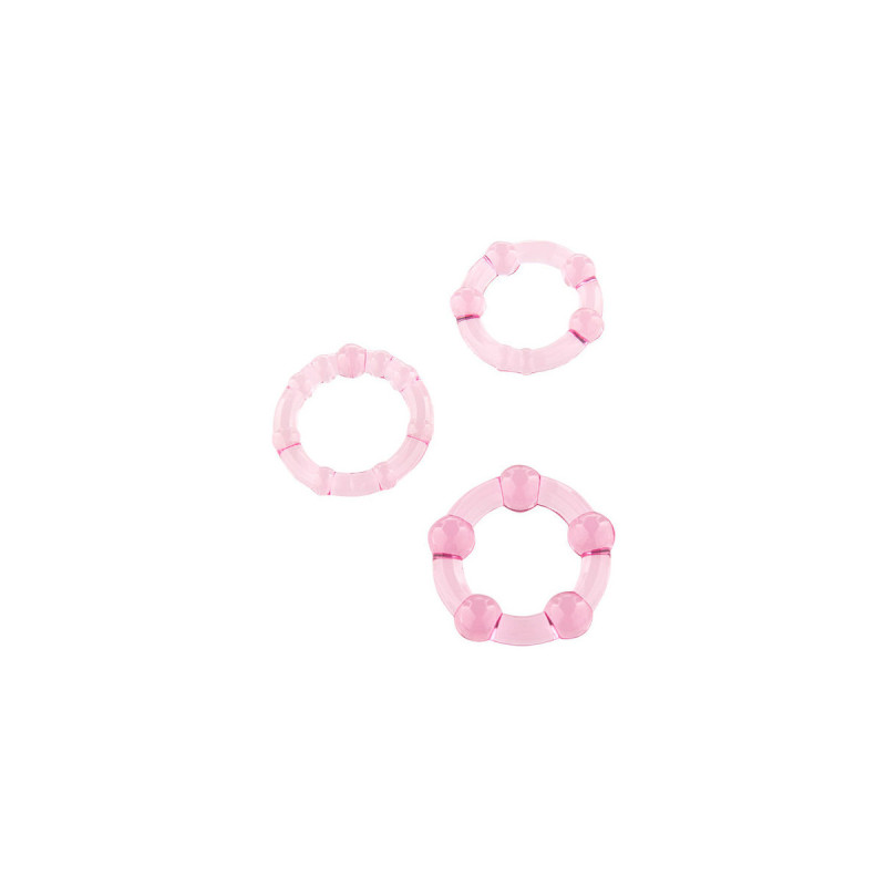 SEVEN CREATIONS - SET DI TRE ANELLI PER PENE ROSA - Accessori per il…