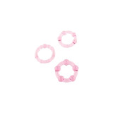 SEVEN CREATIONS - SET OF THREE PINK PENIS RINGS - Accessories for the…