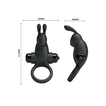 Pretty Love - Anillo Vibrador + Estimulador Rabbit Clítoris 10
