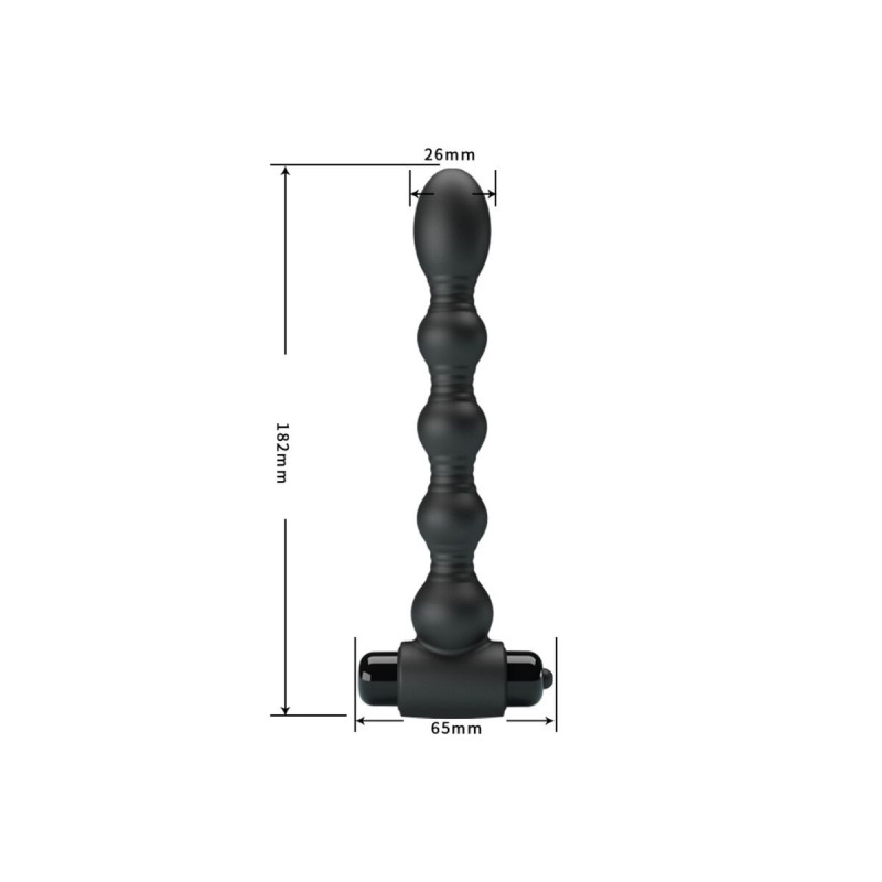 Pretty Love - Lynn Plug Anal Silicona 10 Vibraciones Negro |