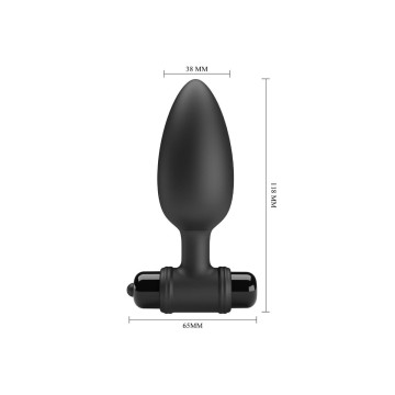 Pretty Love - Vibra Butt Plug 2 Plug Anal 10 Vibraciones Negro |