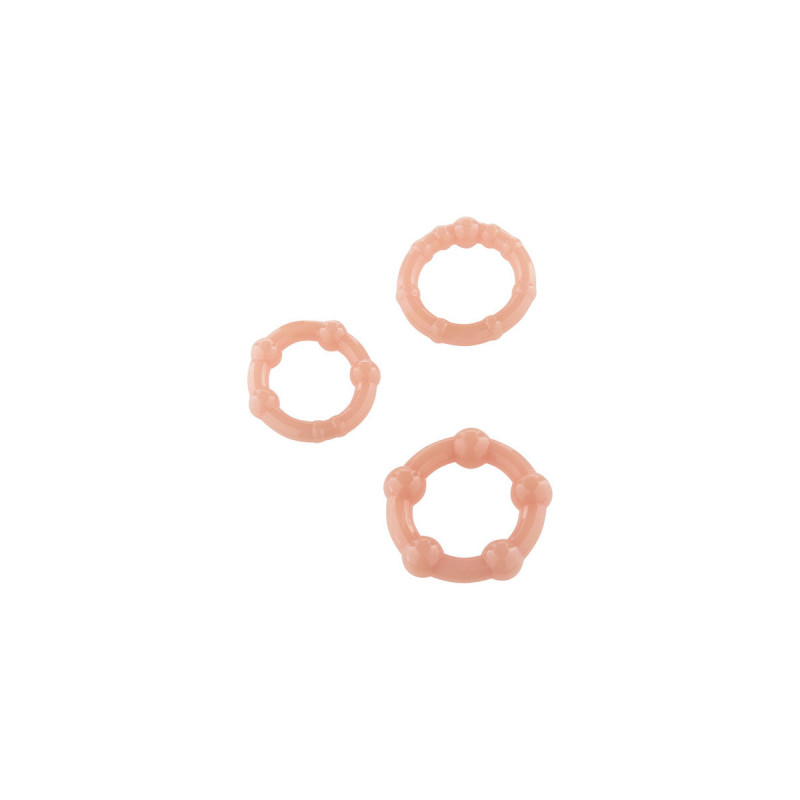 SEVEN CREATIONS - SET DI TRE ANELLI PER PENE IN PELLE - Accessori per…