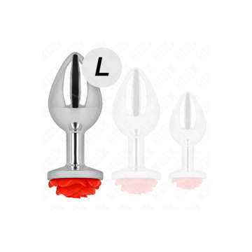 KINK - PLUG ANAL ROSE ROUGE TAILLE L - KINK PLEASURE PLUGS - Bouchon…