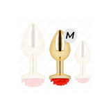 KINK - PLUG ANALE ORO ROSA ROSSO TAGLIA M - KINK PLEASURE PLUGS - Plu…