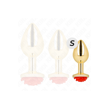 KINK - PLUG ANAL GOLD ROSE ROT GRÖSSE S - KINK PLEASURE PLUGS - BDSM…