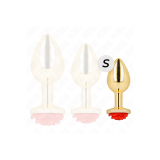 KINK - PLUG ANAL GOLD ROSE RED SIZE S - KINK PLEASURE PLUGS - BDSM An…