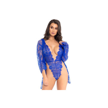 Leg Avenue - Set Con Teddy Y Bata Azul S | Vybes.it