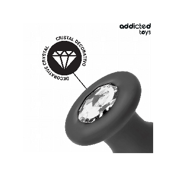 Addicted Toys - Anal Plug With Jewel Silicone Size M 10.4 Cm |