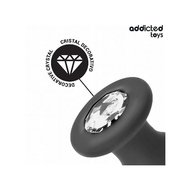 Addicted Toys - Anal Plug With Jewel Silicone Size M 10.4 Cm |