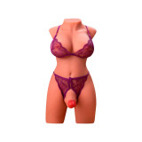 XISE - MIAH LADY BOY TORSO FEMENINO CON DILDO CON VIBRACIÓN Y THRUSTING 55 CM