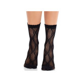 LEG AVENUE - CALZINI IN PIZZO CON FIOCCO IN PIZZO NERO - LEG AVENUE H…