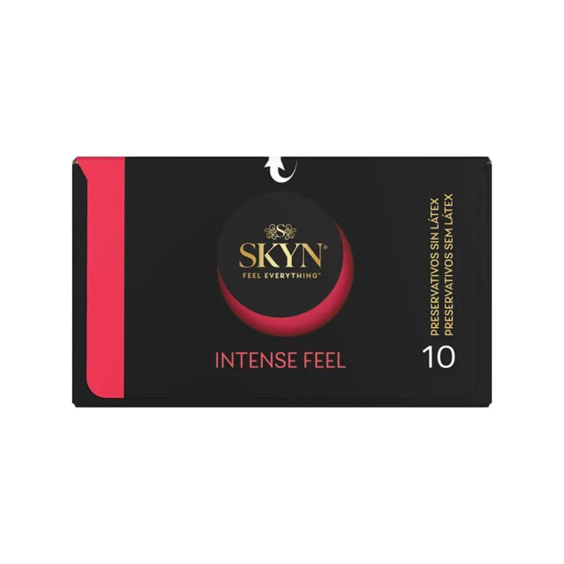 SKYN - INTENSE FEEL TEXTURED CONDOM WITH WAVY DESIGN 10 UNITS - Latex…