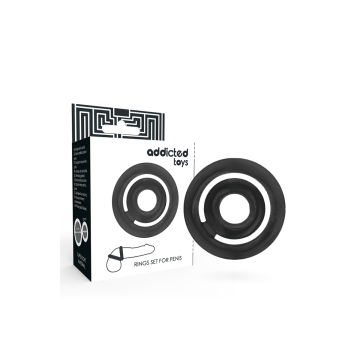 ADDICTED TOYS - POTENZ- C-RING PENIS BLACK - Cockrings without vibrat…