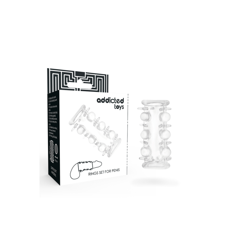 ADDICTED TOYS - PENIS SLEEVE CLEAR - Penis sleeves without extension