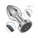 Intense - Plug Anal 10 Vibrations Métal Avec Télécommande M |