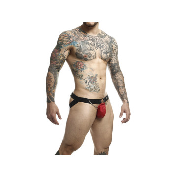 MOB - JOCKSTRAP ROUGE DNGEON AVEC CHAÎNES TAILLE UNIQUE - Jockstraps