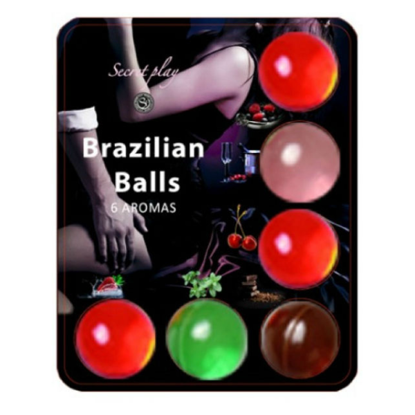 SECRETPLAY - BRAZILLIAN BALLS LUBRICANT HOT BALLS 6 UNITS