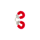 TOYJOY - FURRY FUN CUFFS BONDAGE RED - Handcuffs | Vybes.it
