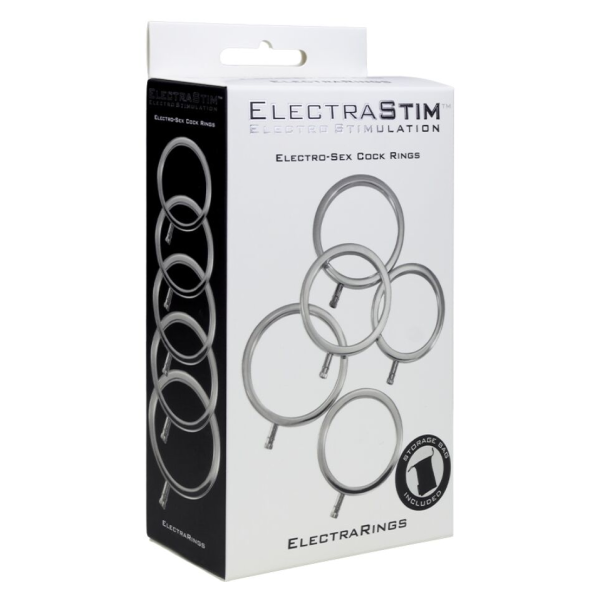 ELECTRASTIM - ELECTRARINGS ANILLOS METÁLICOS PARA EL PENE PACK 5