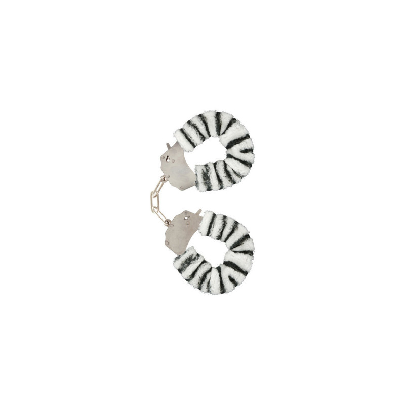 TOYJOY - FURRY FUN CUFFS BONDAGE ZEBRA - Handcuffs | Vybes.it