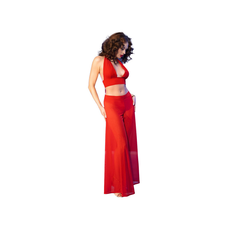 Chilirose - Cr 4857 Rotes Top - Und Hosenset, Grösse S | Vybes.it