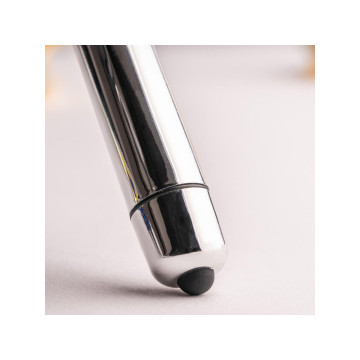 ROCKS-OFF - RO-80 CHROME VIBRATING BULLET SILVER - BULLETS