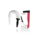 Darkness - Plug Anal Silicona Con Cola Blanca | Vybes.it