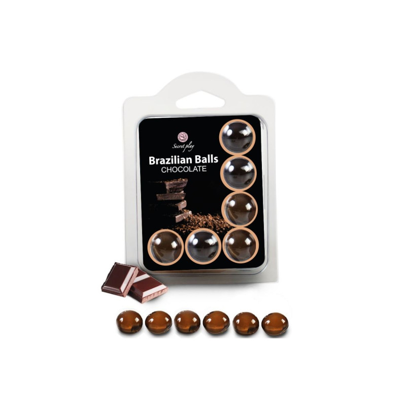 SECRETPLAY - SET 6 BRAZILIANS BALLS CHOCOLATE - SECRETPLAY COSMETIC -…
