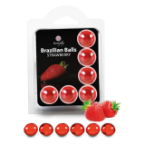 SECRETPLAY - SET 6 BALLES BRÉSILIENNES FRAISE