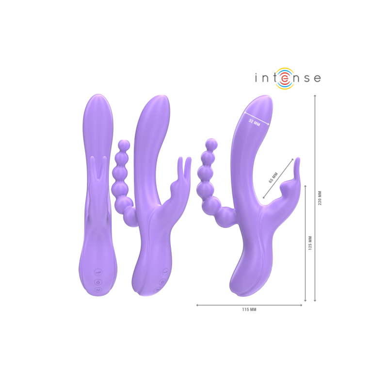 Intense - Miko Triple Vibrador Rabbit & Estimulador & Anal 7