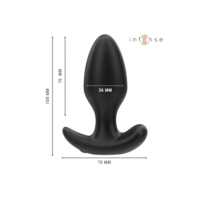 Intense - Joey Plug Anal 10 Vibraciones Negro Control Remoto |