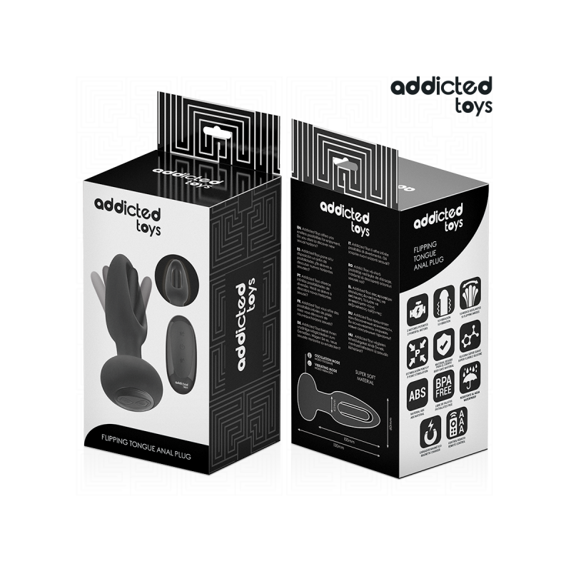 Addicted Toys - Anal Plug With Vibrating Tongue And Remote Control