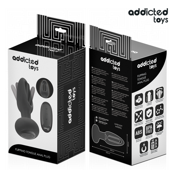 ADDICTED TOYS - PLUG ANAL AVEC LANGUE VIBRANTE ET TÉLÉCOMMANDE