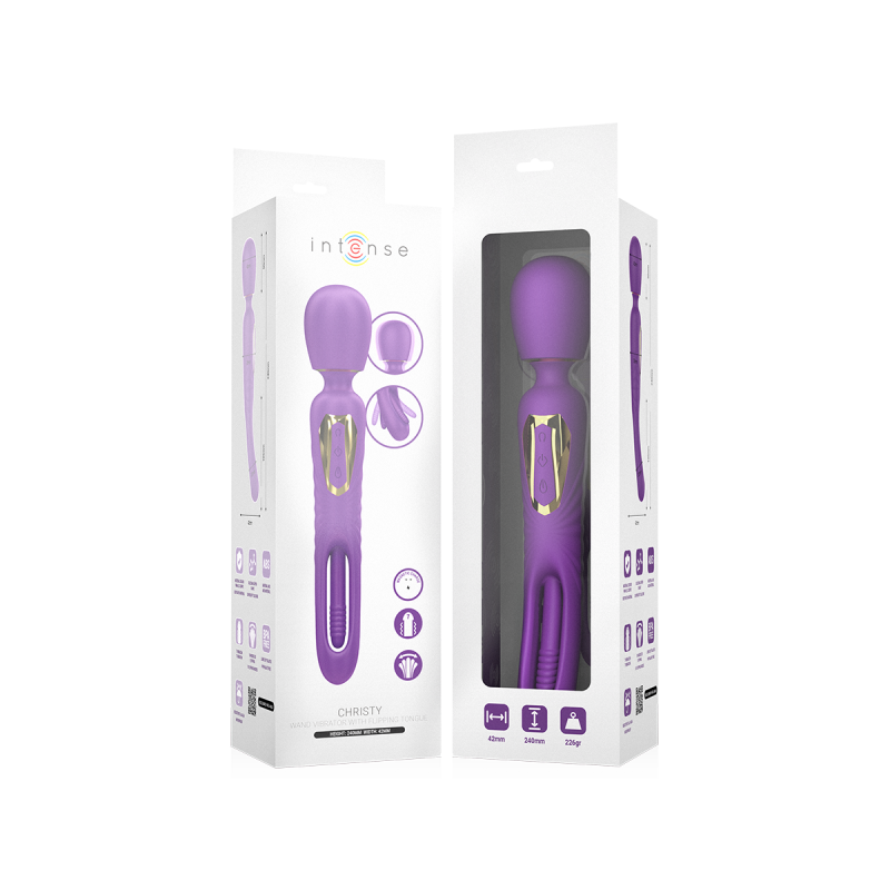 Intense - Christy Vibrador Wand Con Lengua Giratoria | Vybes.it