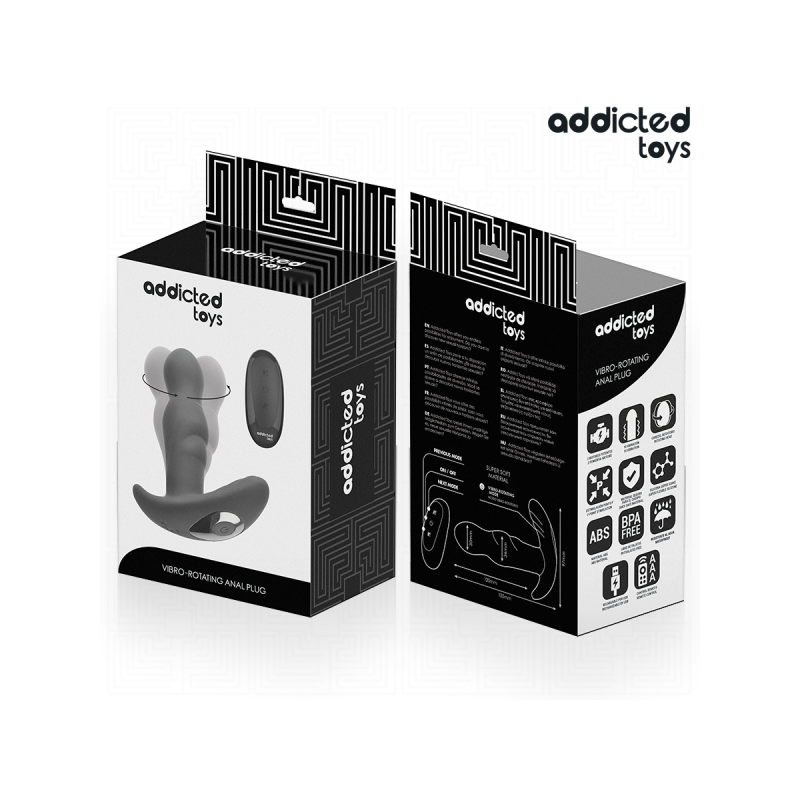 Addicted Toys - Plug Anal Vibrador Rotatorio Control Remoto |