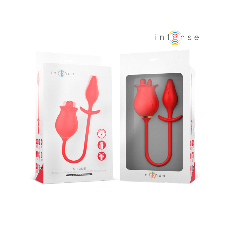 Intense - Melanie Doble Estimulador Clítoris Con Lengua Zigzag |