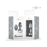 Intense - Plug Anal Vibrant En Métal Avec Lumières Led Et