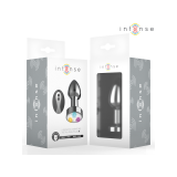 Intense - Plug Anal Vibrant En Métal Avec Lumières Led Et