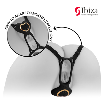IBIZA - VIBRADOR PARA PAREJAS FORMA DE BRAGUITA CORAZÓN CONTROL REMOTO