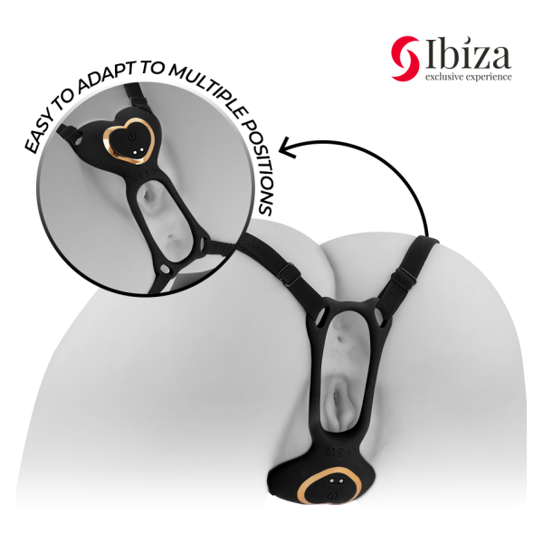 IBIZA - VIBRADOR PARA PAREJAS FORMA DE BRAGUITA CORAZÓN CONTROL REMOTO