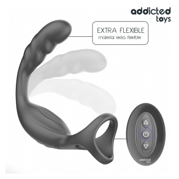 ADDICTED TOYS - ANELLO PER IL PENE PROSTATICO DOPPIO CON TELECOMANDO