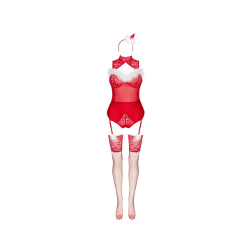 Livco Corsetti Fashion – Limpid Snowflakes Lc 90604 Body + Strümpfe