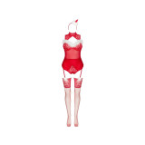 Livco Corsetti Fashion – Limpid Snowflakes Lc 90604 Body + Strümpfe