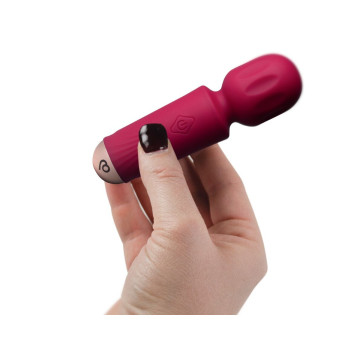 Rocks - Off - Mini Wand Recargable 16 Funciones Burdeos | Vybes.it