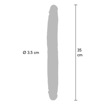 GET REAL - DILDO IN SILICONE A DOPPIA ESTREMITÀ CARAMELLO 35 CM