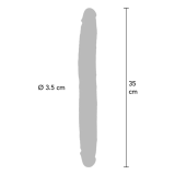 GET REAL - GODEMICHET EN SILICONE À DOUBLE EXTRÉMITÉ CARAMEL 35 CM