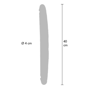 GET REAL - GODEMICHET EN SILICONE À DOUBLE EXTRÉMITÉ CARAMEL 40 CM