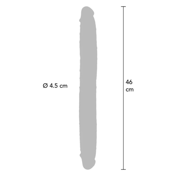 GET REAL - DILDO IN SILICONE A DOPPIA ESTREMITÀ CARAMELLO 46 CM